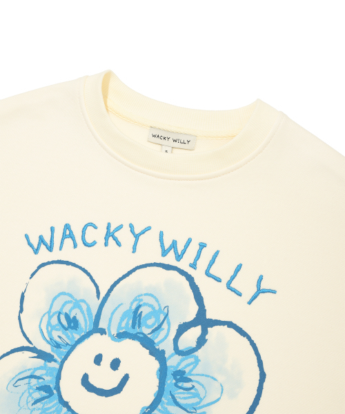 Wacky WiLLy（ワッキーウィリー）の「[25FW]ウーマンズビッグリリーグラフィックマンツーマンクリーム（スウェット・レディース・その他・SMALL/MEDIUM）」の4枚目の写真