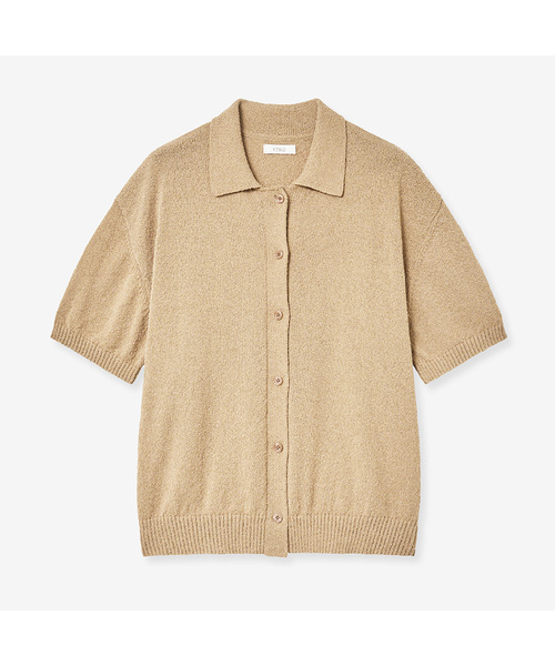 Curl Wo Shirt — вязаный брук‑блузон (бежевый)