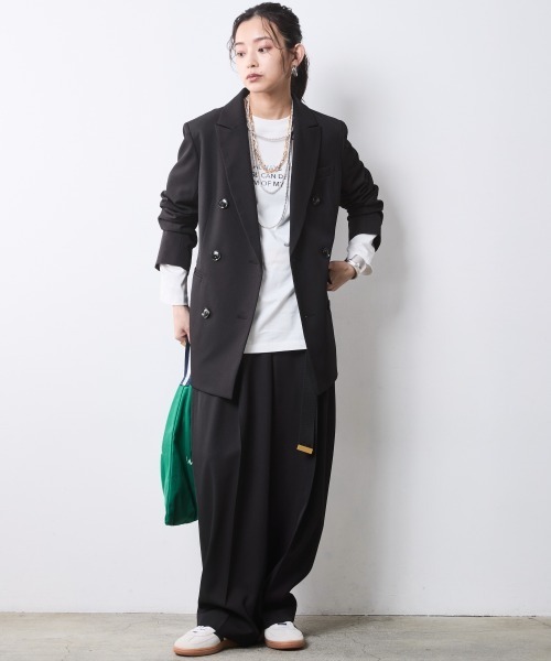 CHIC STYLE(シックスタイル)の「ロゴプリントTシャツ<大きいサイズ有>シックスタイル(Tシャツ/カットソー・レディース・ブラック/オフホワイト・5L/4L/3L/LL/L/M)」の13枚目の写真