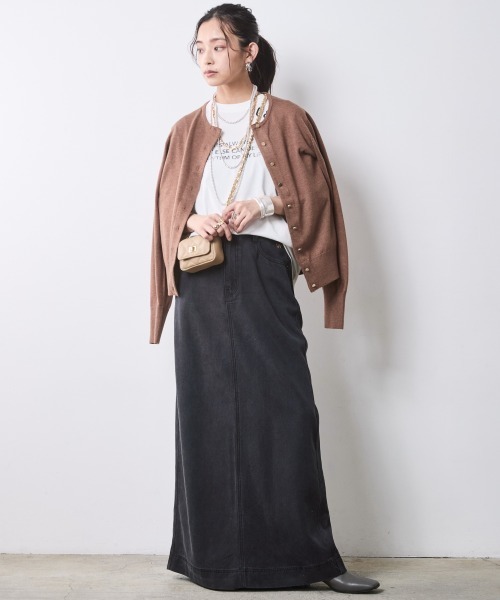 CHIC STYLE(シックスタイル)の「ロゴプリントTシャツ<大きいサイズ有>シックスタイル(Tシャツ/カットソー・レディース・ブラック/オフホワイト・5L/4L/3L/LL/L/M)」の18枚目の写真