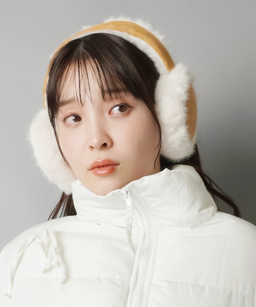 SPINNS(スピンズ)の「スエードフェイクファーイヤーマフ/イヤマフ/耳あて(イヤーマフ・レディース・ブラック/ブラウン・ONESIZE)」の9枚目の写真