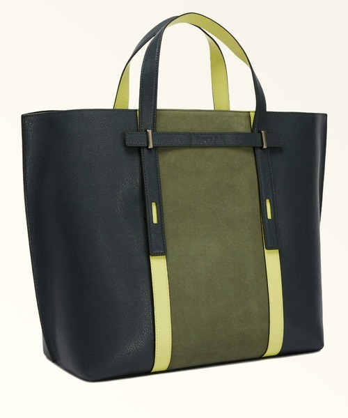 FURLA（フルラ）の「フルラ ジョべ トートバッグ XL（トートバッグ・メンズ・ブラック×グリーン・ONE SIZE）」の2枚目の写真