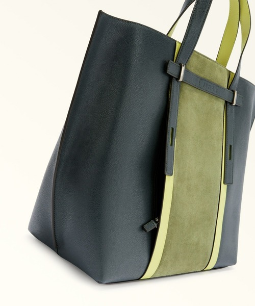 FURLA（フルラ）の「フルラ ジョべ トートバッグ XL（トートバッグ・メンズ・ブラック×グリーン・ONE SIZE）」の5枚目の写真