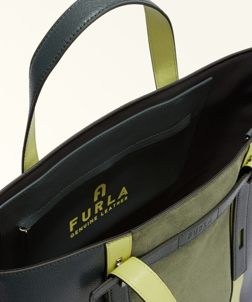 FURLA（フルラ）の「フルラ ジョべ トートバッグ XL（トートバッグ・メンズ・ブラック×グリーン・ONE SIZE）」の6枚目の写真