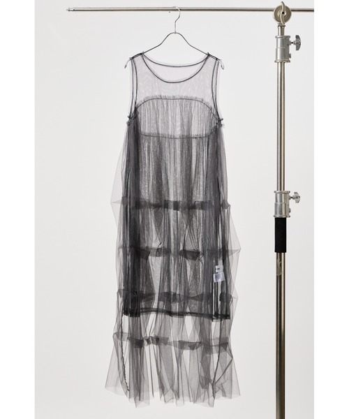 ottilie（オティーリエ）の「【 DAY AS IST / デイアズイスト 】 ソフトチュールバブルドレス　 23720309　JON（ワンピース・レディース・チャコール/ブラック・FREE）」の2枚目の写真