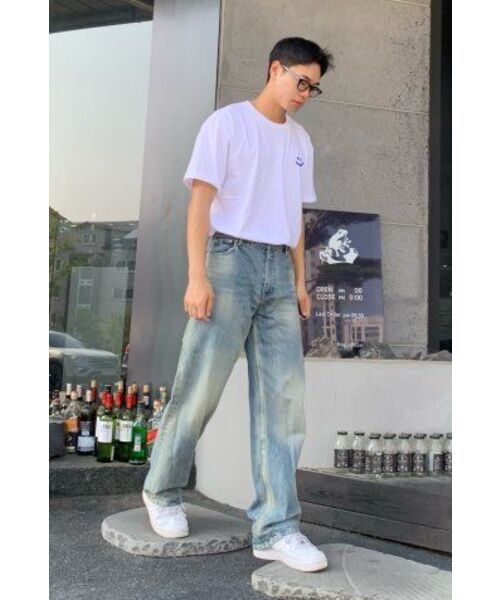 GRAVER（グレーバー）の「[ユニセックス]スモールドローイングスマイル半袖Tシャツ_3カラー（Tシャツ/カットソー・レディース・ホワイト/ブラック/ネイビー/ホワイト系その他2/ホワイト系/ネイビー系・SMALL/MEDIUM/LARGE/X-LARGE）」の21枚目の写真