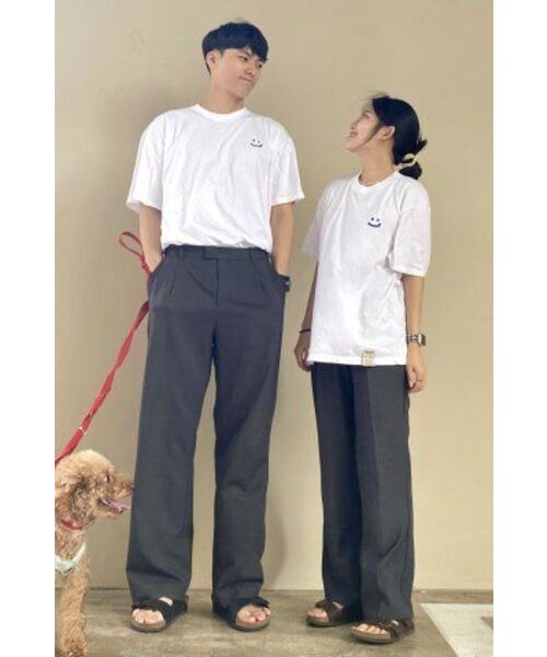 GRAVER（グレーバー）の「[ユニセックス]スモールドローイングスマイル半袖Tシャツ_3カラー（Tシャツ/カットソー・レディース・ホワイト/ブラック/ネイビー/ホワイト系その他2/ホワイト系/ネイビー系・SMALL/MEDIUM/LARGE/X-LARGE）」の14枚目の写真