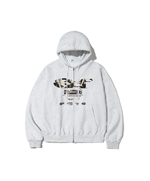 ESCAPEFROM（エスケープフロム）の「パターン ESCF ロゴ コラージュプリント 2WAY フードジップアップ [22color]（パーカー）」