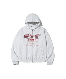 ESCAPEFROM（エスケープフロム）の「パターン ESCF ロゴ コラージュプリント 2WAY フードジップアップ [22color]（パーカー）」