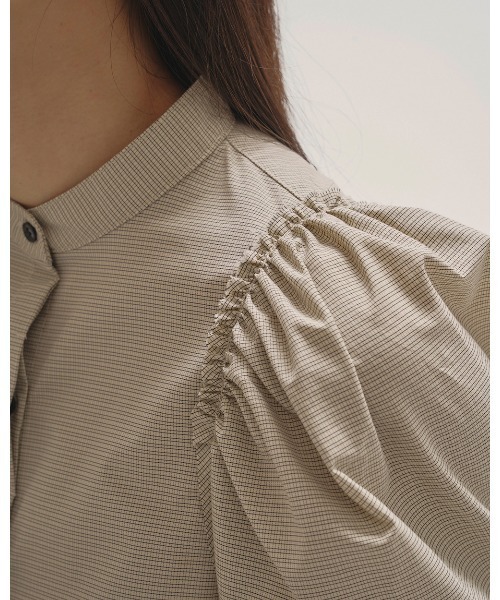 TODAYFUL Puffshoulder Check Blouse サンド TODAYFUL(トゥデイフル) / Life's online store（ライフズ