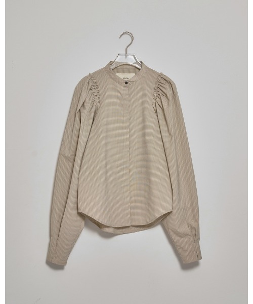 TODAYFUL Puffshoulder Check Blouse サンド Puffshoulder Check Blouse（シャツ/ブラウス）｜TODAYFUL（トゥデイ