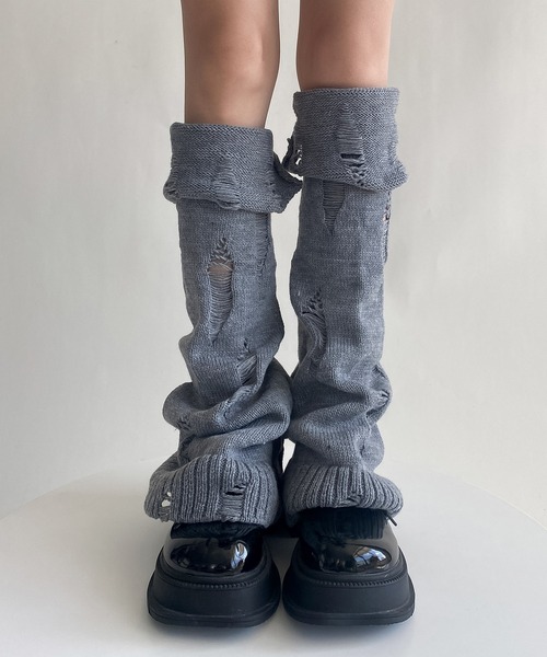 セール】blackdia ocean ルーズ レッグウォーマー Y2K ダメージ