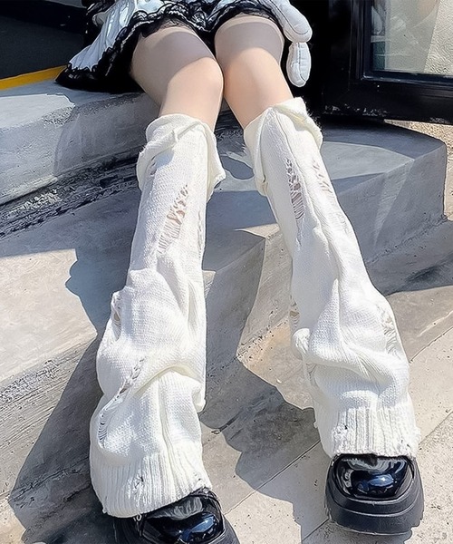 セール】blackdia ocean ルーズ レッグウォーマー Y2K ダメージ