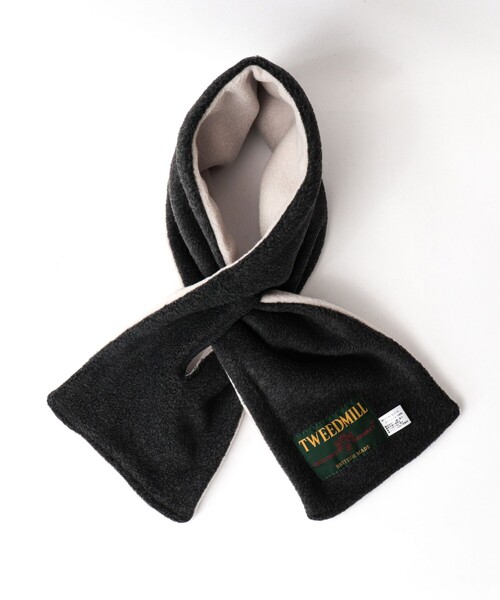 TWEED MILL（ツイードミル）の「【TWEEDMILL/ツイードミル】別注R/Sフリースクロスマフラー17（マフラー・メンズ・ライトブルー/ブラック/チャコールグレー/ネイビー・FREE）」の3枚目の写真