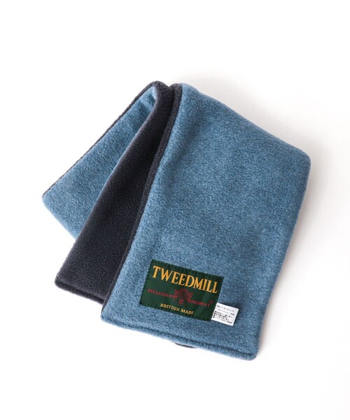TWEED MILL（ツイードミル）の「【TWEEDMILL/ツイードミル】別注R/Sフリースクロスマフラー17（マフラー・メンズ・ライトブルー/ブラック/チャコールグレー/ネイビー・FREE）」の5枚目の写真