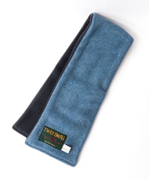 TWEED MILL（ツイードミル）の「【TWEEDMILL/ツイードミル】別注R/Sフリースクロスマフラー17（マフラー・メンズ・ライトブルー/ブラック/チャコールグレー/ネイビー・FREE）」の6枚目の写真