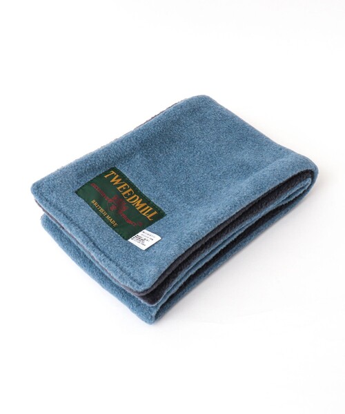 TWEED MILL（ツイードミル）の「【TWEEDMILL/ツイードミル】別注R/Sフリースクロスマフラー17（マフラー・メンズ・ライトブルー/ブラック/チャコールグレー/ネイビー・FREE）」の8枚目の写真