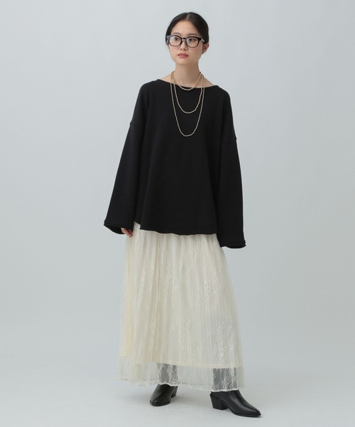 LEPSIM（レプシィム）の「裾ラウンド抜け感プルオーバー　134461（その他トップス・レディース・ブラック/オフホワイト/ライトグレー・FREE）」の13枚目の写真