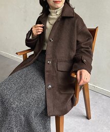 Thevon | ステンカラーシャギーミドルコート(その他アウター)