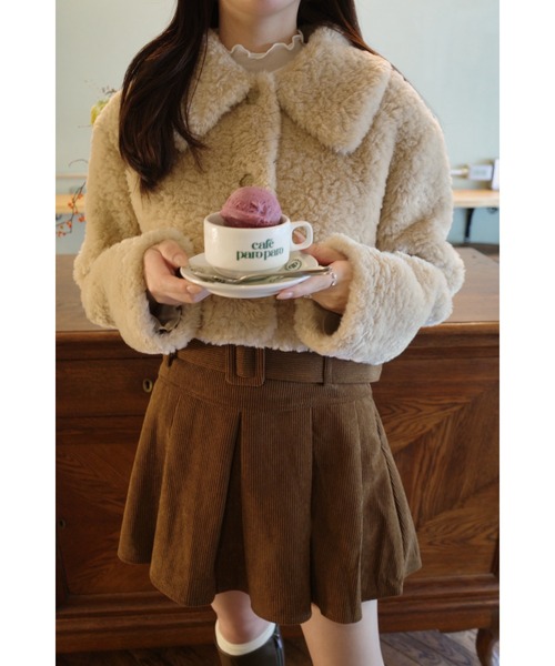 Fluffy Boa Crop Jacket（ブルゾン）｜MISTREASS（ミストレアス）の