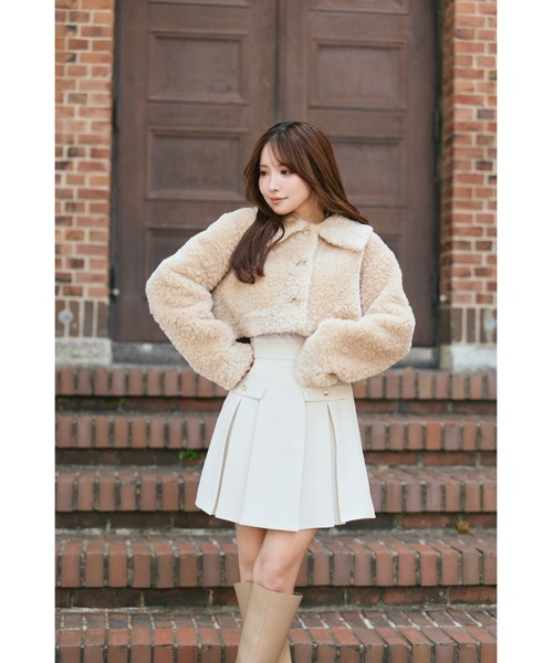 Fluffy Boa Crop Jacket（ブルゾン）｜MISTREASS（ミストレアス）の