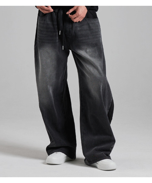 BUTTON SEOUL(ボタンソウル)の「デニムミックススウェットパンツ(ブラック)(その他パンツ・メンズ・その他・LARGE/X-LARGE/MEDIUM)」の6枚目の写真