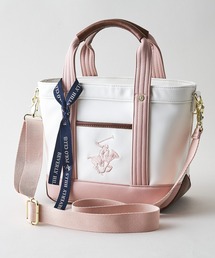 JEANS MATE（ジーンズメイト）の「【BEVERLY HILLS POLO CLUB/ビバリーヒルズポロクラブ】【雨・汚れを弾く高級PUレザー】PUレザー ミニトートバッグ ビッグロゴ 2WAYショルダー（トートバッグ）」