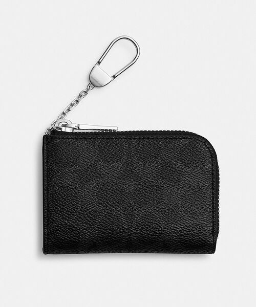 COACH(コーチ)の「Lジップ キー ケース・シグネチャー キャンバス(キーケース/キーアクセサリー・メンズ・ブラック系その他・ONE)」の1枚目の写真