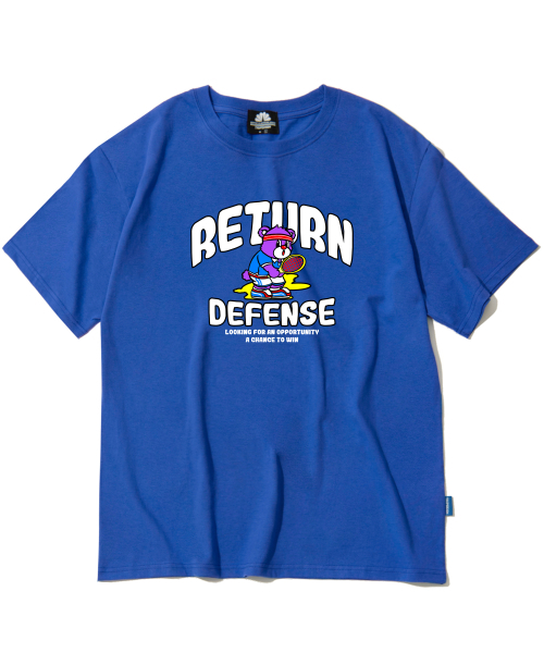 TRIPSHION(トリップション)の「ディフェンスベア グラフィックTシャツ - ブルー(Tシャツ/カットソー・メンズ・その他・LARGE/MEDIUM/X-LARGE)」の1枚目の写真