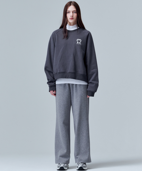 MALOUPE(マロップ)の「5305 起毛ラグランスウェットシャツ(ダークグレー)(スウェット・レディース・チャコール・FREE)」の4枚目の写真