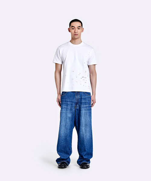51%(フィフティーワンパーセント)の「クラッシュTシャツ - ホワイト(Tシャツ/カットソー・メンズ・その他・MEDIUM/LARGE)」の2枚目の写真