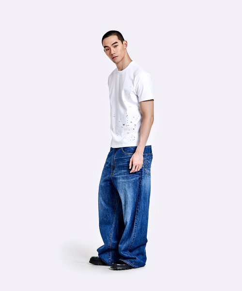 51%(フィフティーワンパーセント)の「クラッシュTシャツ - ホワイト(Tシャツ/カットソー・メンズ・その他・MEDIUM/LARGE)」の4枚目の写真