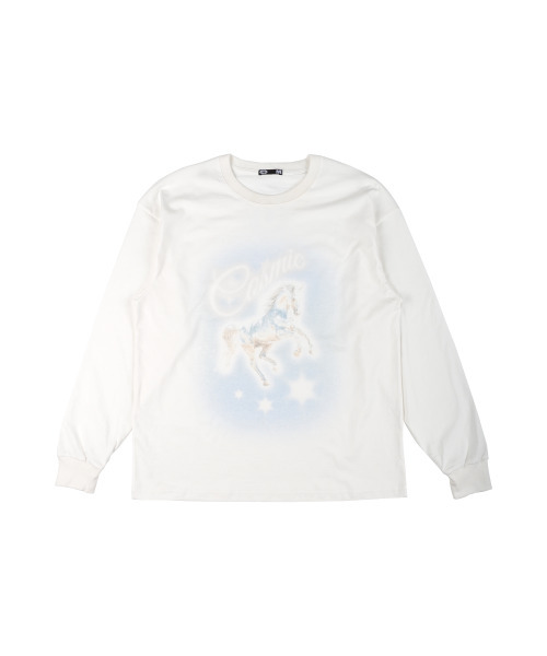 ERTR（イーアールティーアール）の「[ERTR x ニードル]コズミックホース L/S Tシャツ (ホワイト)（Tシャツ/カットソー・レディース・その他・MEDIUM/LARGE）」の3枚目の写真