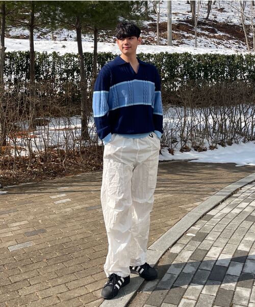 NONBLANK(ノンブランク)の「ストライプカラー ニット_GREY(ニット/セーター・メンズ・グレー・MEDIUM/LARGE/X-LARGE)」の14枚目の写真