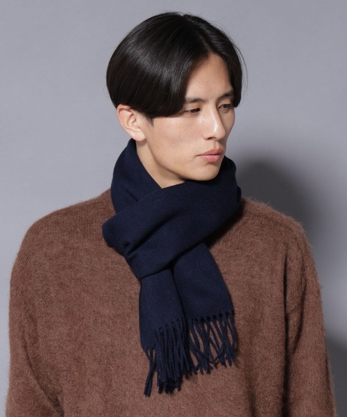 NANO universe(ナノユニバース)の「ウールアソートマフラー(マフラー・メンズ・チャコール/ネイビー/その他1/その他2・FREE)」の2枚目の写真