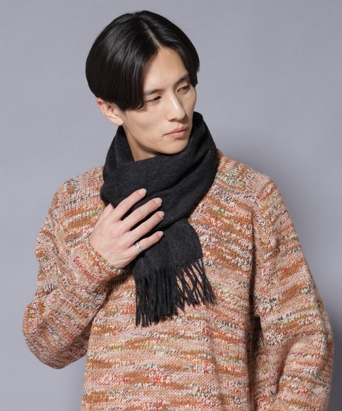 NANO universe(ナノユニバース)の「ウールアソートマフラー(マフラー・メンズ・チャコール/ネイビー/その他1/その他2・FREE)」の1枚目の写真