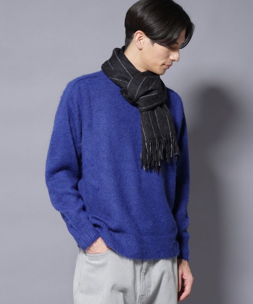 NANO universe(ナノユニバース)の「ウールアソートマフラー(マフラー・メンズ・チャコール/ネイビー/その他1/その他2・FREE)」の11枚目の写真