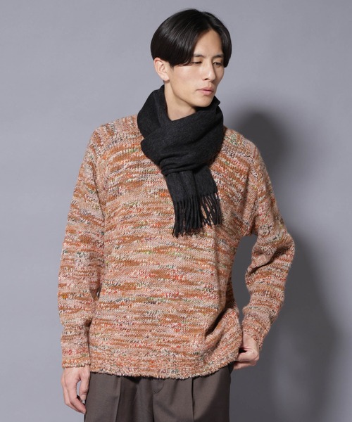 NANO universe(ナノユニバース)の「ウールアソートマフラー(マフラー・メンズ・チャコール/ネイビー/その他1/その他2・FREE)」の7枚目の写真