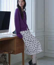 OPENING SUNSHINE（オープニングサンシャイン）の「フリルミディドットスカートホワイト（スカート）」