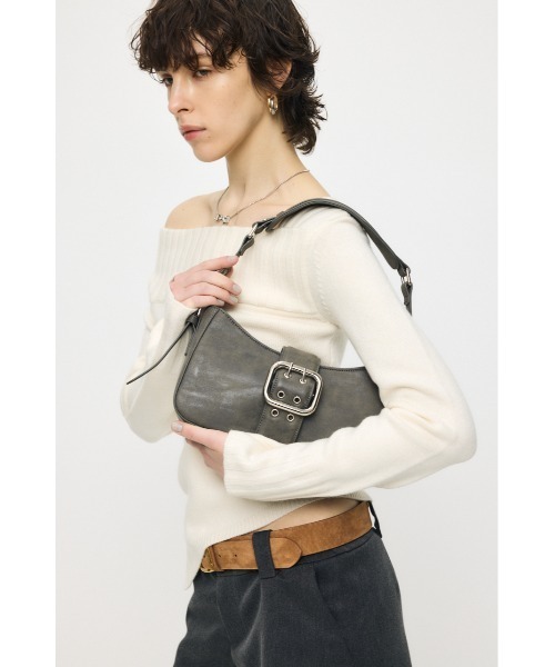 MOUSSY（マウジー）の「BELTED ハンドバッグ（ショルダーバッグ・レディース・ブラウン/ライトピンク/チャコールグレー・FREE）」の2枚目の写真