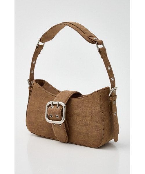 MOUSSY（マウジー）の「BELTED ハンドバッグ（ショルダーバッグ・レディース・ブラウン/ライトピンク/チャコールグレー・FREE）」の5枚目の写真