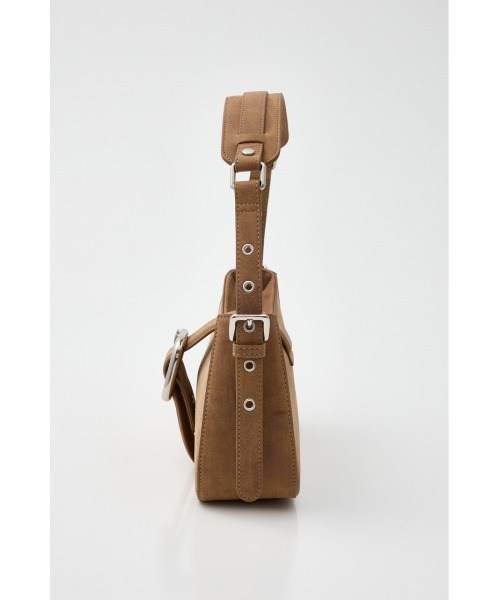 MOUSSY（マウジー）の「BELTED ハンドバッグ（ショルダーバッグ・レディース・ブラウン/ライトピンク/チャコールグレー・FREE）」の6枚目の写真