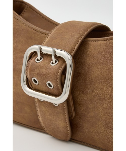 MOUSSY（マウジー）の「BELTED ハンドバッグ（ショルダーバッグ・レディース・ブラウン/ライトピンク/チャコールグレー・FREE）」の8枚目の写真