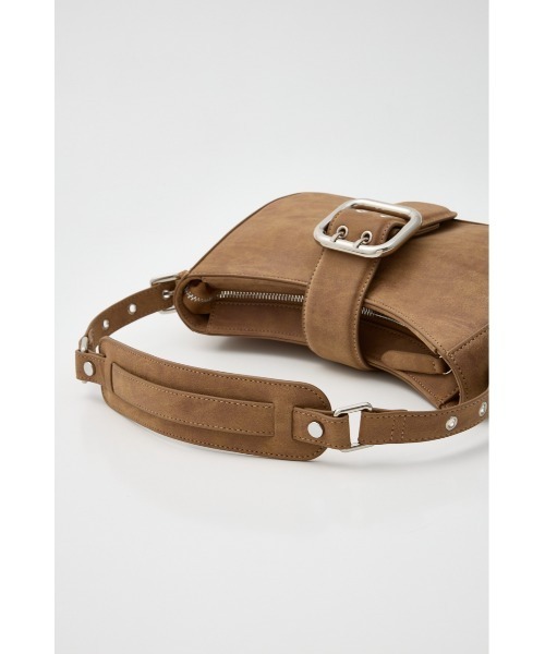 MOUSSY（マウジー）の「BELTED ハンドバッグ（ショルダーバッグ・レディース・ブラウン/ライトピンク/チャコールグレー・FREE）」の10枚目の写真