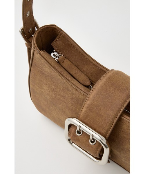 MOUSSY（マウジー）の「BELTED ハンドバッグ（ショルダーバッグ・レディース・ブラウン/ライトピンク/チャコールグレー・FREE）」の11枚目の写真