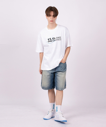 ウォータードロップオーバーサイズ半袖Tシャツホワイト