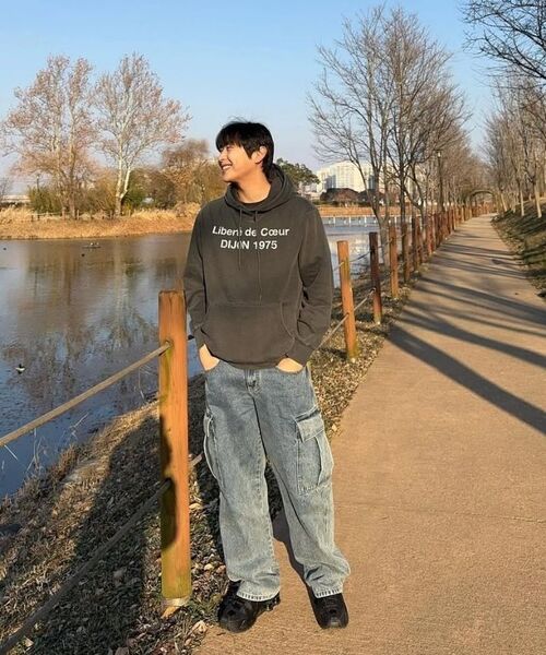 KANEITEI(カネイテイ)の「DIJON WASHED HOODIE (NAVY)(パーカー・レディース・ネイビー・SMALL/MEDIUM/LARGE/X-LARGE)」の13枚目の写真