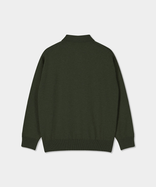 BIRBANTE(ビルバンテ)の「ソフトウォッシャブルラインカラーニット - カーキ(ニット/セーター・メンズ・カーキ・SMALL/MEDIUM/LARGE/X-LARGE)」の2枚目の写真