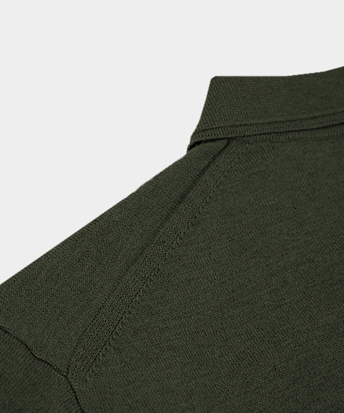 BIRBANTE(ビルバンテ)の「ソフトウォッシャブルラインカラーニット - カーキ(ニット/セーター・メンズ・カーキ・SMALL/MEDIUM/LARGE/X-LARGE)」の4枚目の写真