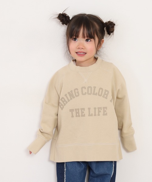 OMNES（オムネス）の「裏毛スウェット プルオーバー KIDS（スウェット・キッズ・チャコール/ベージュ/アイボリー・110cm/100cm）」の3枚目の写真